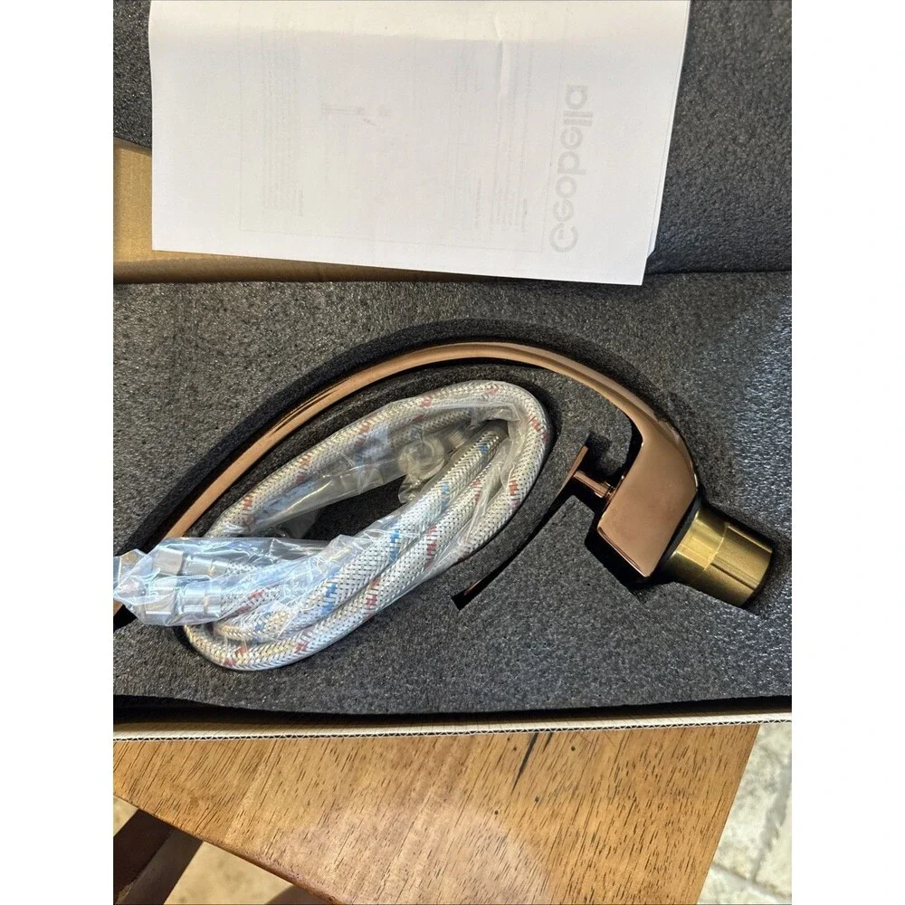 Brushed Polished Gold Bathroom Sink Faucet Singlehole NIB Never Installed
